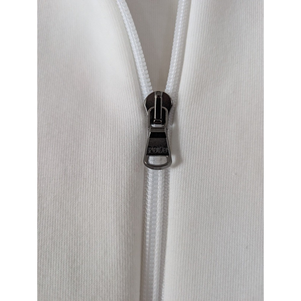 White Polo Ralph Lauren Double-Knit Full-Zip Hoodie and matching joggers 2XL - Picture 4 of 16
